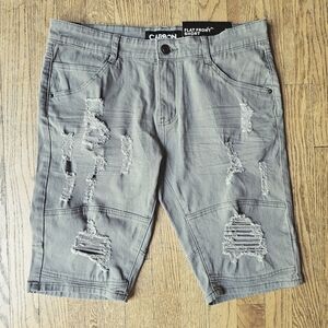 NWT Carbon Gray Distressed Men's Shorts Size W32